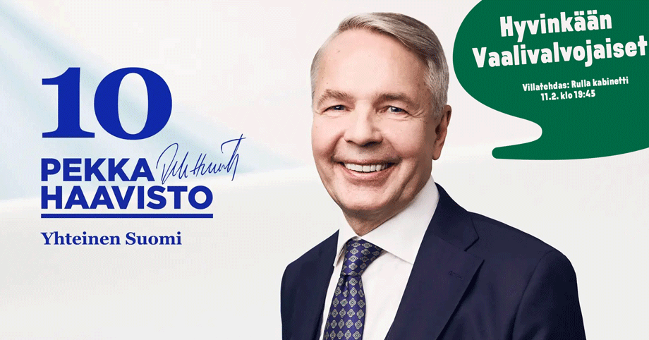 Pekan vaalivalvojaiset 11.2.